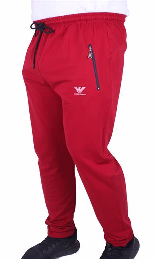 Erkek Büyük Beden Eşofman Altı 2ip Likralı EA 23622 BORDO