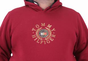 Erkek Büyük Beden Kapuşonlu Sweat TH 23214 BORDO