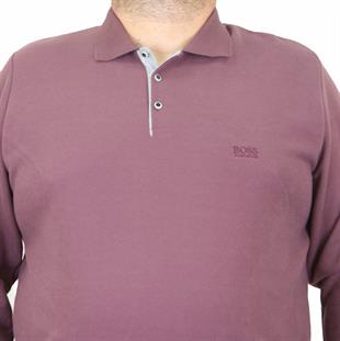 Erkek Büyük Beden Polo Yaka Sweat BSS 24404 Eflatun