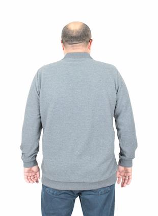 Erkek Büyük Beden Polo Yaka Sweat LV 24406 ANTRASIT