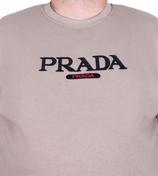 Erkek Büyük Beden Sıfır Yaka 3ip Sweat PRD 24207 CAMEL