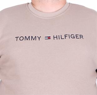 Erkek Büyük Beden Sıfır Yaka 3ip Sweat Tmmy 24204 CAMEL