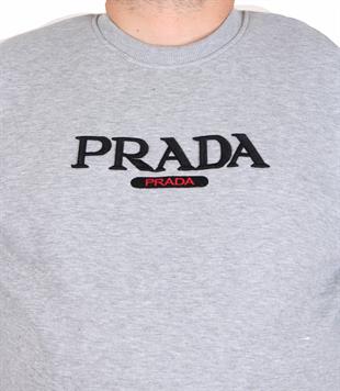 Erkek Büyük Beden Sıfır Yaka 3ip Sweat PRD 24207 GRI MELANJ