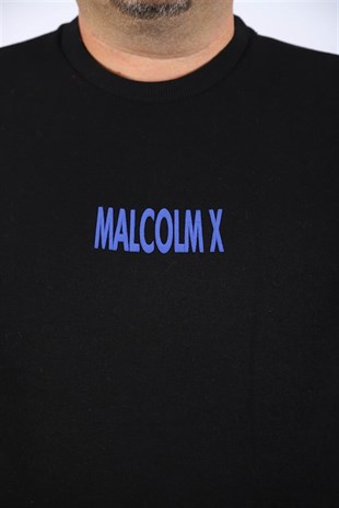 Starbattal Büyük Beden Erkek Sweat MalcolmX 22735 SIYAH