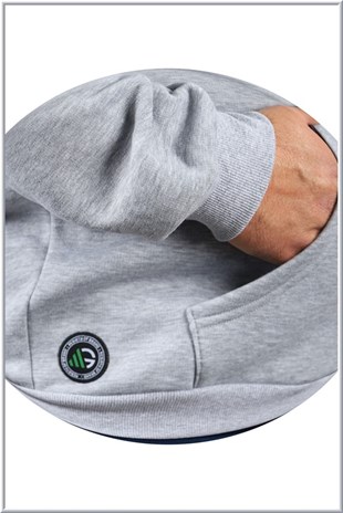 Starbattal Büyük Beden Sweatshirt Nitro 22739 GRI MELANJ