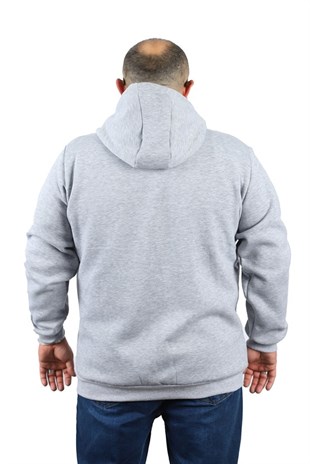 Starbattal Büyük Beden Sweatshirt Nitro 22739 GRI MELANJ