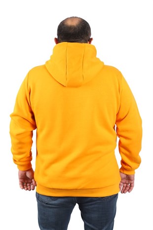 Starbattal Büyük Beden Unisex Kapüşonlu 3ip Sweat 11701 HARDAL