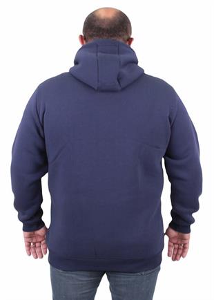 Starbattal Erkek Büyük Beden Kapuşonlu Sweat Paris 23209 INDIGO