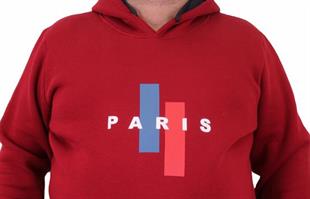 Starbattal Erkek Büyük Beden Kapuşonlu Sweat Paris 23209 BORDO