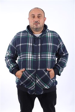 Starbattal Kangaroo Pocket Oduncu Sweat-Gömlek Stripe 22209-1445