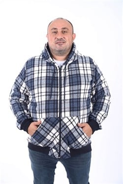 Starbattal Kangaroo Pocket Oduncu Sweat-Gömlek Stripe 22209-1472