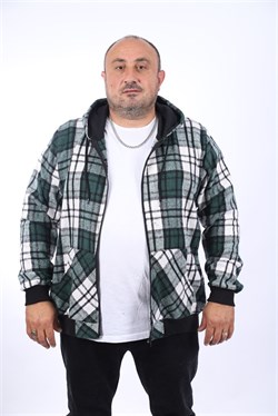 Starbattal Kangaroo Pocket Oduncu Sweat-Gömlek Stripe 22209-1436