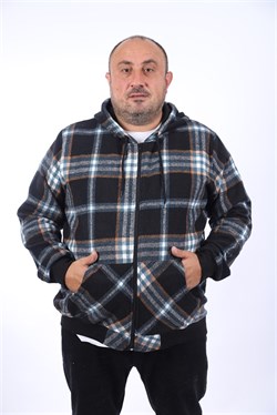 Starbattal Kangaroo Pocket Oduncu Sweat-Gömlek Stripe 22209-1427