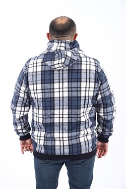 Starbattal Kangaroo Pocket Oduncu Sweat-Gömlek Stripe 22209-1472