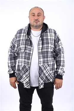 Starbattal Kangaroo Pocket Oduncu Sweat-Gömlek Stripe 22209-1481