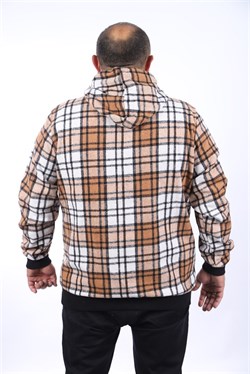 Starbattal Kangaroo Pocket Oduncu Sweat-Gömlek Stripe 22209-1454