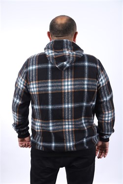 Starbattal Kangaroo Pocket Oduncu Sweat-Gömlek Stripe 22209-1427