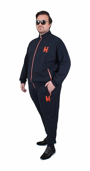 Erkek Büyük Beden Eşofman Takım HRMS TK25600 LACIVERT