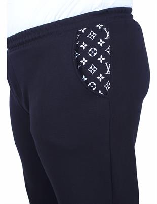 Büyük Beden Erkek Eşofman Takım LV.TK25603 SIYAH