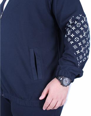 Büyük Beden Erkek Eşofman Takım LV.TK25603 LACIVERT