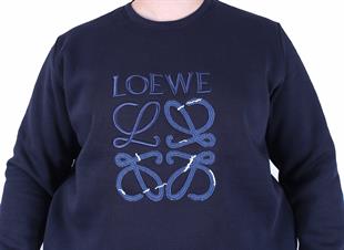 Erkek Büyük Beden 3 İplik Eşofman Takım Loewe TK25607 LACIVERT