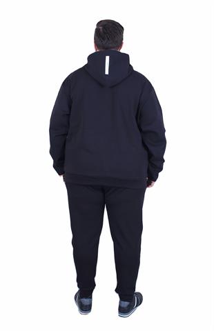 Erkek Büyük Beden Double Face Eşofman Takım ADDS TK25610 SIYAH