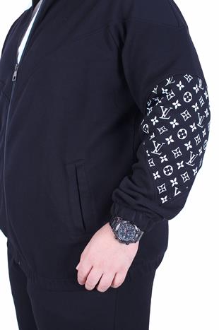 Büyük Beden Erkek Eşofman Takım LV.TK25603 SIYAH