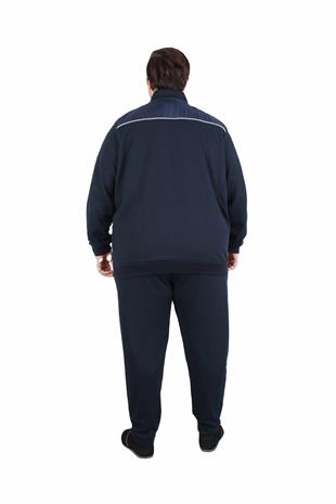 Erkek Büyük Beden Double Face Pike Eşofman Takım PRD.TK25604 LACIVERT