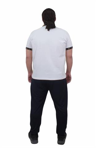 Erkek Büyük Beden yazlık üst Polo Yaka Eşofman Takım LW TK711 LACIVERT