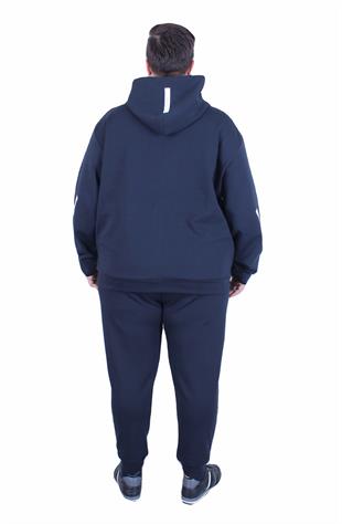 Erkek Büyük Beden Double Face Eşofman Takım ADDS TK25610 LACIVERT