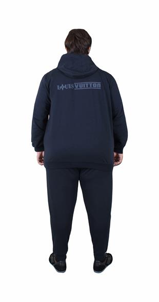 Erkek  Büyük Beden Eşofman Takım LVttn TK25601 LACIVERT
