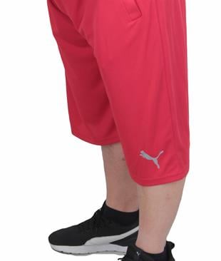 Erkek Büyük Beden Kapri-Kolsuz Tişört Takım PM TK721 KIRMIZI