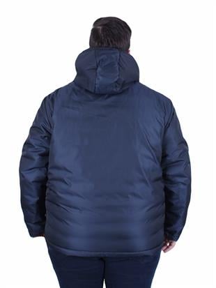 Erkek Büyük Beden Kapuşonlu Mont Arm.2502 LACIVERT