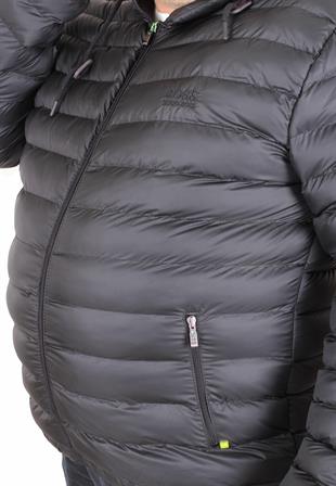 Erkek Büyük Beden Kapuşonlu Mont Bss 24825 SIYAH