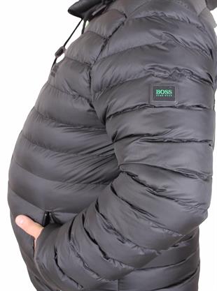 Erkek Büyük Beden Kapuşonlu Mont Bss 24825 SIYAH