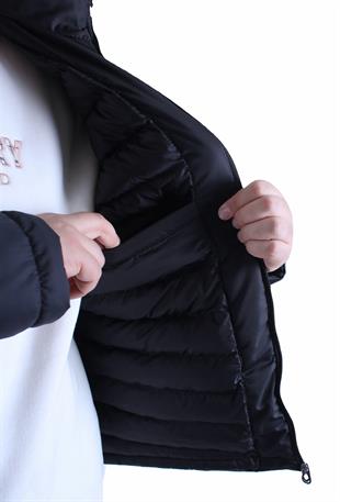 Erkek Büyük Beden Kapuşonlu Mont Arm.2502 SIYAH