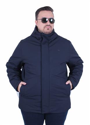 Erkek Büyük Beden Kapuşonlu Mont Lcst. 2503 LACIVERT