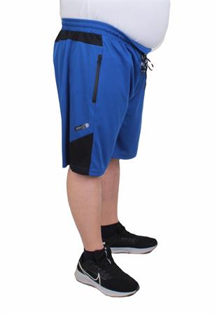 Erkek Büyük Beden Likralı Şort Damla Desen Dri Fit Nk 24639 SAKS