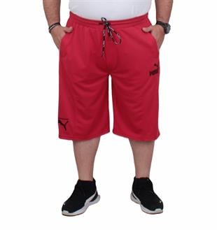 Erkek Büyük Beden Likralı Şort PM 24640 KIRMIZI