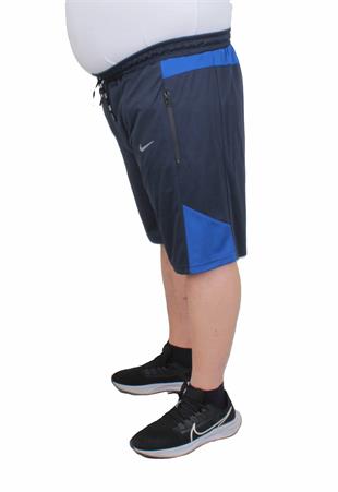 Erkek Büyük Beden Likralı Şort Damla Desen Dri Fit Nk 24639 LACIVERT