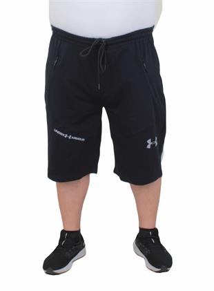 Büyük Beden Erkek Penye Şort UAR 24627 LACIVERT