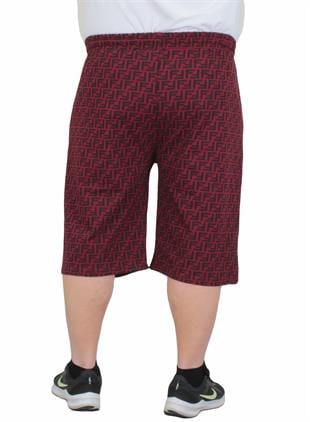 Erkek Büyük Beden FND Şort 24642 BORDO