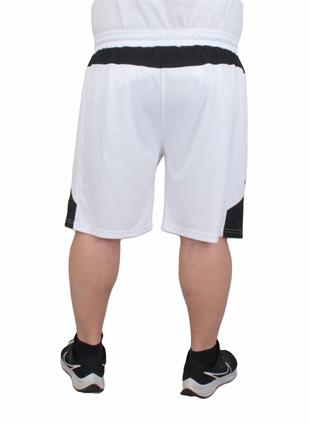 Erkek Büyük Beden Likralı Şort Damla Desen Dri Fit Nk 24639 BEYAZ
