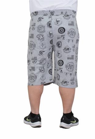 Erkek Büyük Beden PHL. PLN.Şort 24643 GRI MELANJ