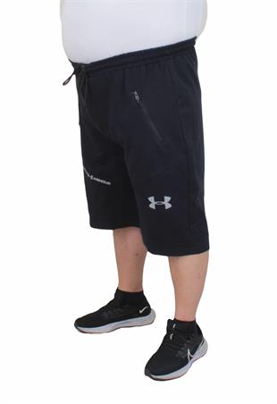 Büyük Beden Erkek Penye Şort UAR 24627 LACIVERT