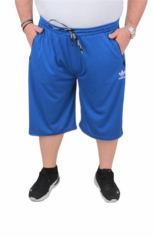 Erkek Büyük Beden Likralı Şort Damla Desen 24636 SAKS