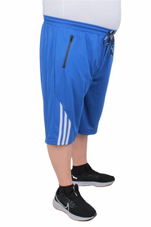 Erkek Büyük Beden Likralı Şort Damla Desen 24637 SAKS