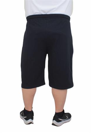Büyük Beden Erkek Penye Şort UAR 24627 LACIVERT