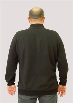 Erkek Büyük Beden Polo Yaka Sweat Brb 24400 SIYAH
