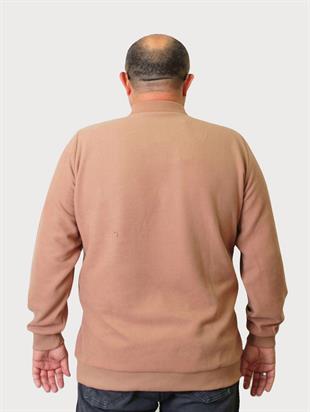 Erkek Büyük Beden Polo Yaka Sweat PRD 24405 S.KAHVE